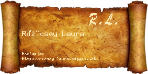 Récsey Laura névjegykártya